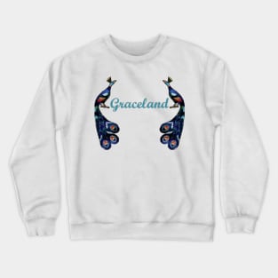 Graceland Peacocks blue Crewneck Sweatshirt